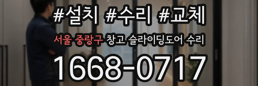 서울 중랑구 창고 슬라이딩도어 수리