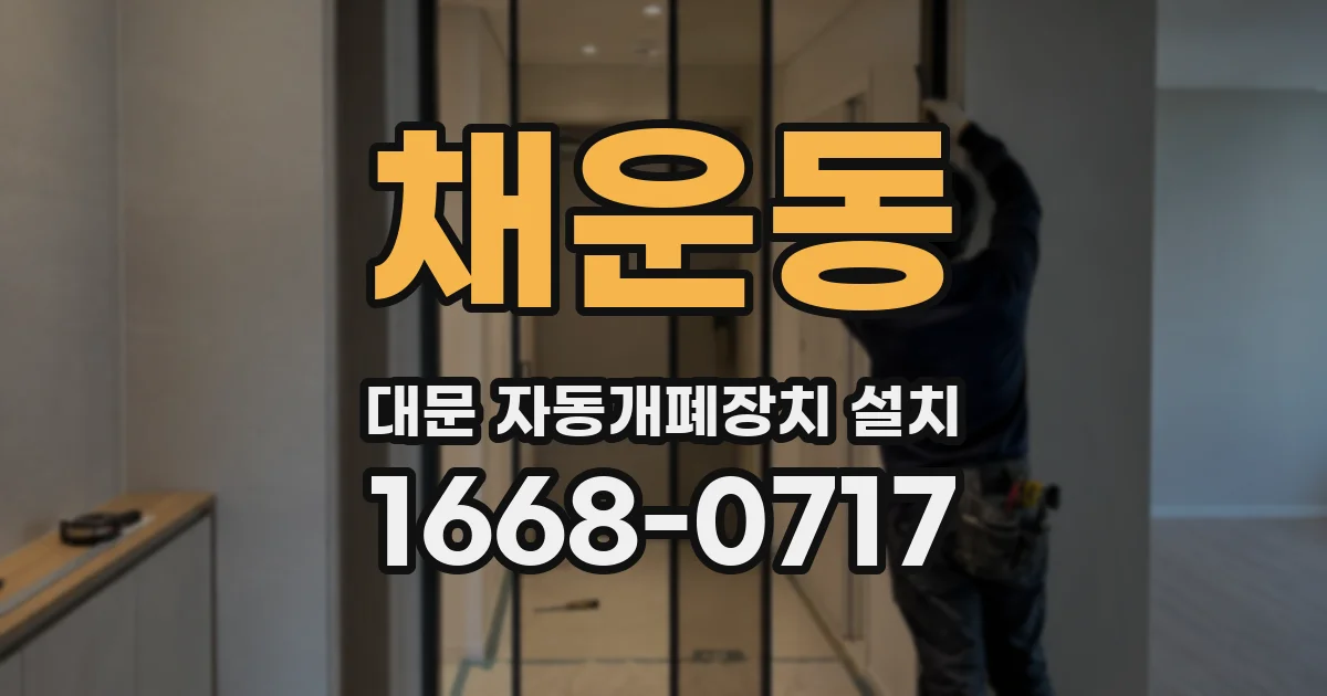 채운동 대문 자동개폐장치 설치