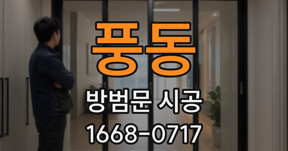 풍동 방범문 시공