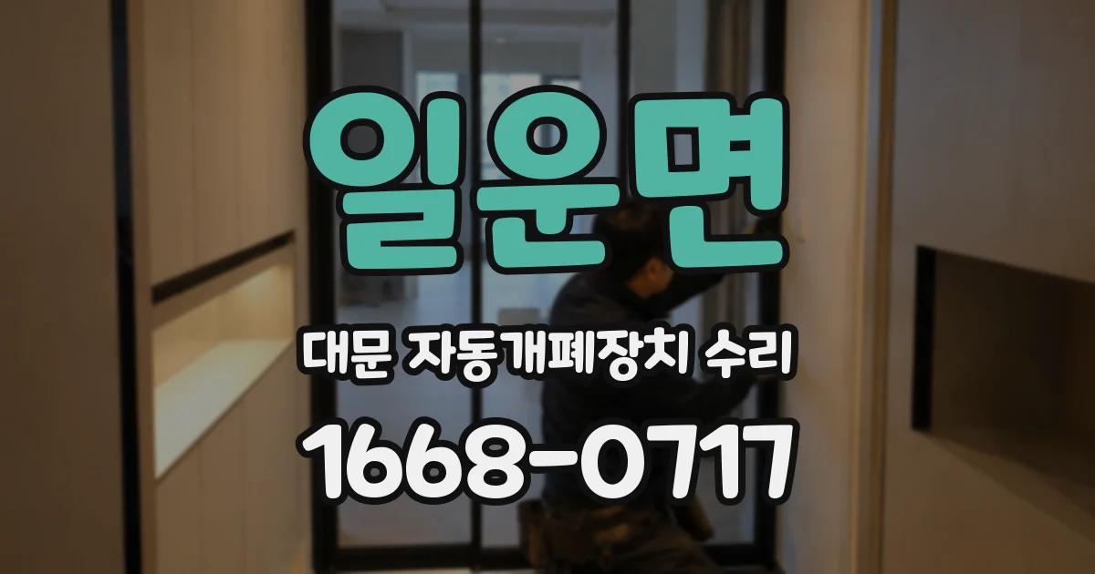 일운면 대문 자동개폐장치 수리