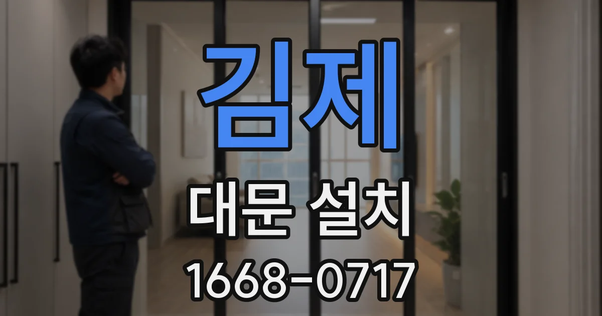 김제 대문 설치