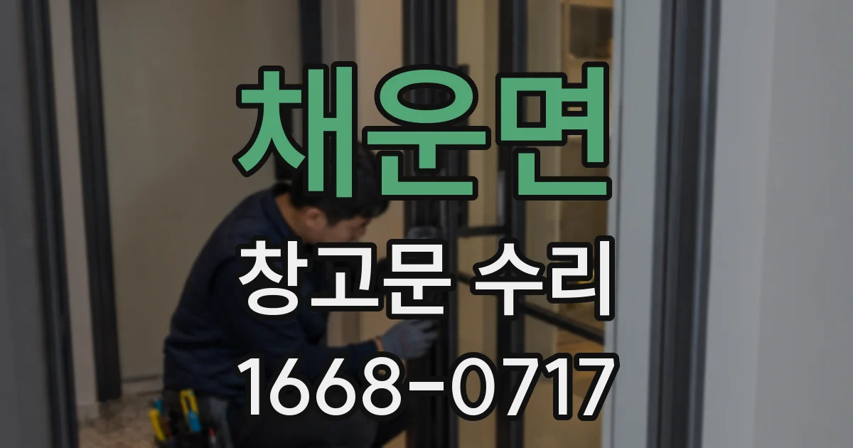 채운면 창고문 수리