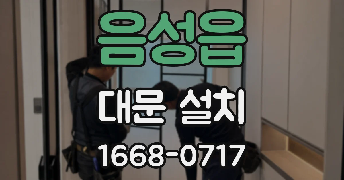 음성읍 대문 설치