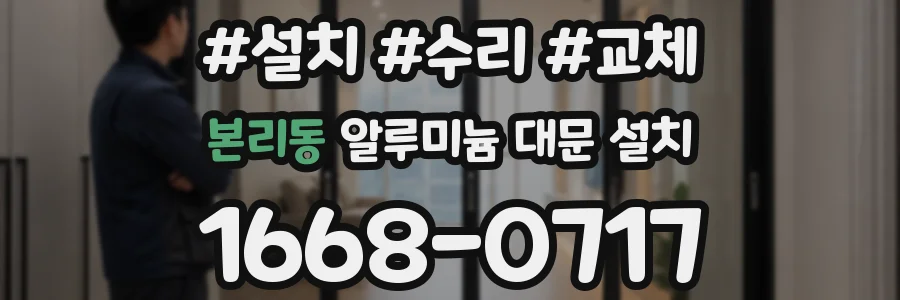 본리동 알루미늄 대문 설치