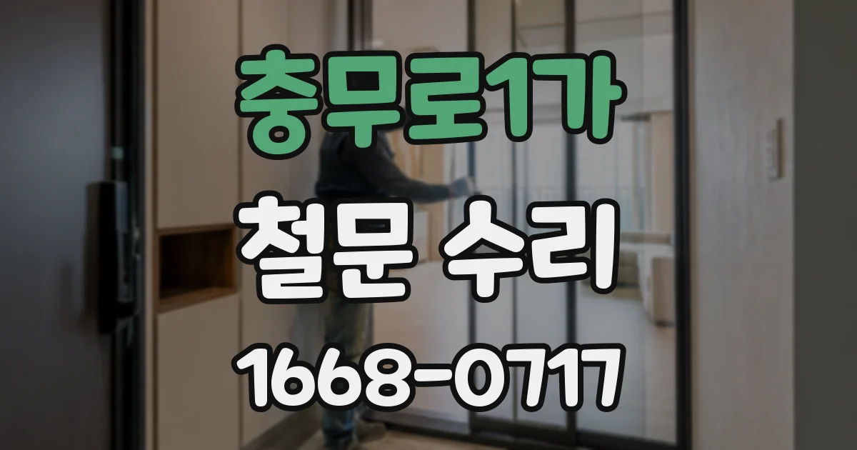 충무로1가 철문 수리