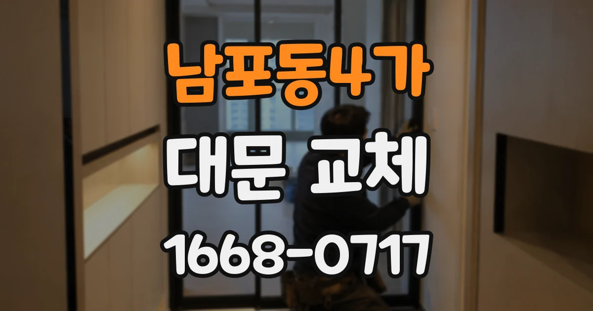 남포동4가 대문 교체