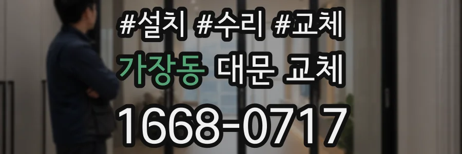 가장동 대문 교체
