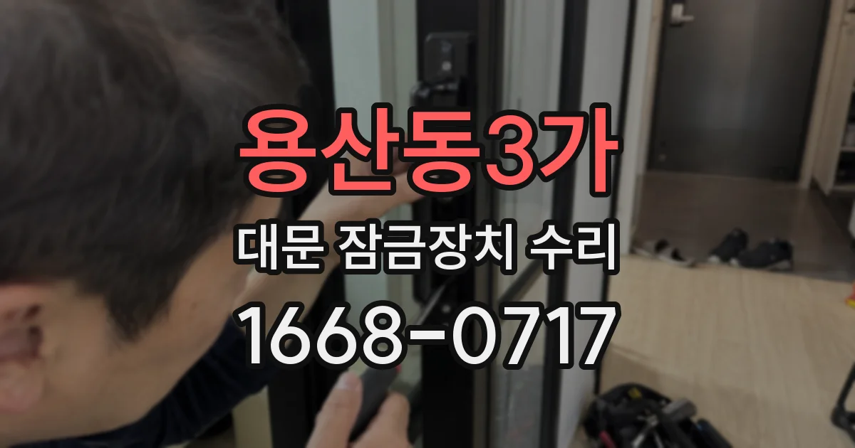 용산동3가 대문 잠금장치 수리