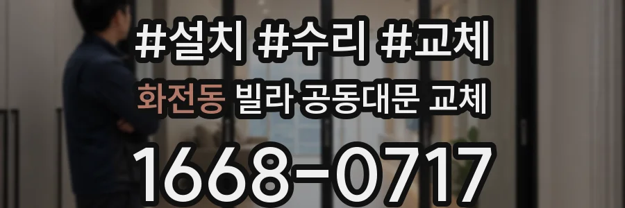 화전동 빌라 공동대문 교체