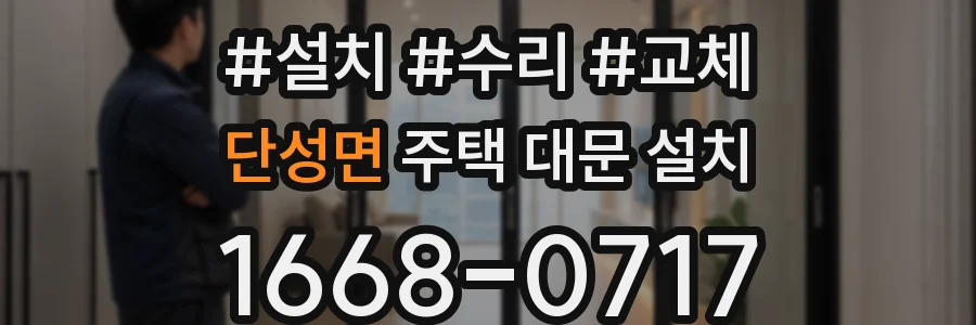 단성면 주택 대문 설치