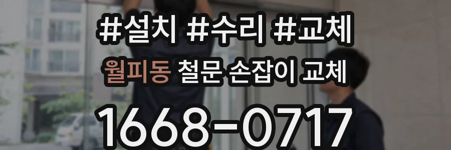 월피동 철문 손잡이 교체