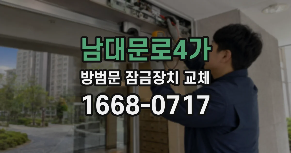 남대문로4가 방범문 잠금장치 교체