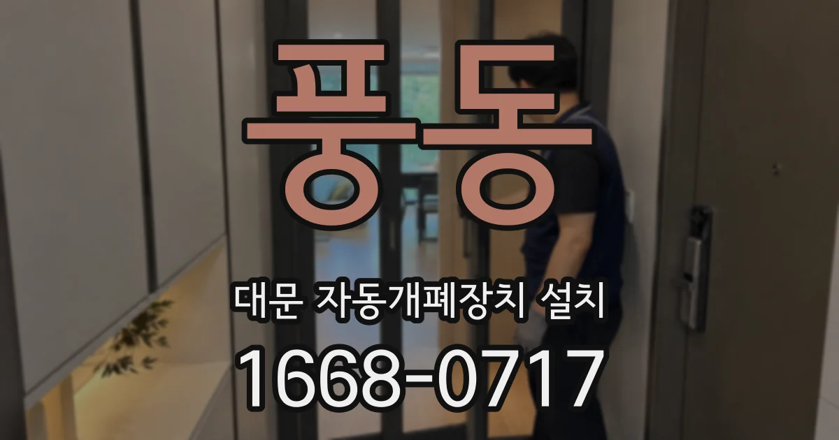 풍동 대문 자동개폐장치 설치