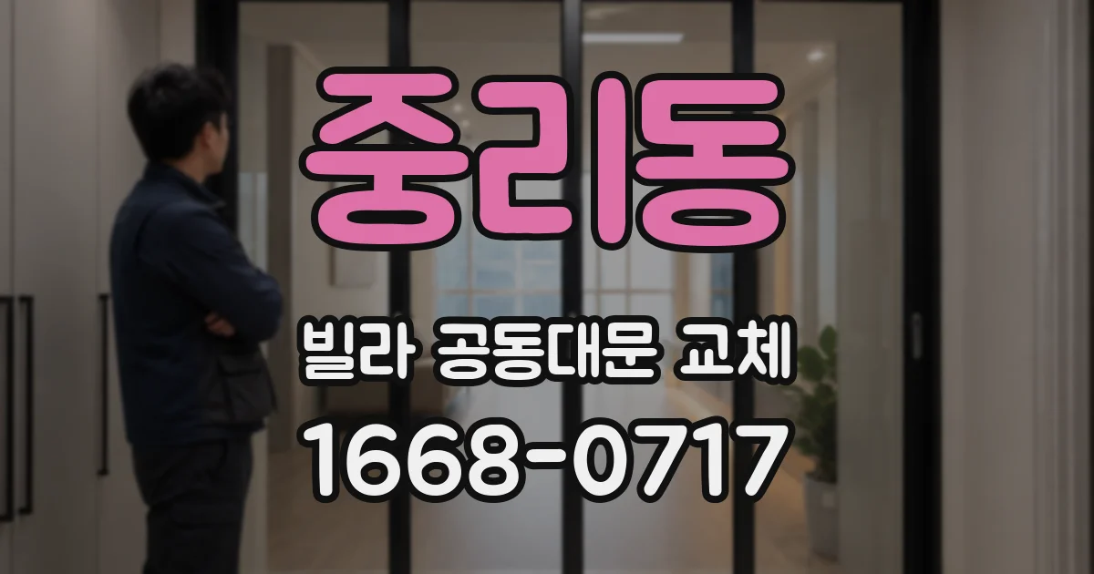 중리동 빌라 공동대문 교체