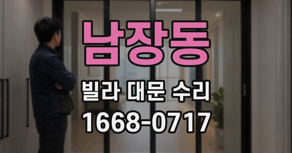 남장동 빌라 대문 수리