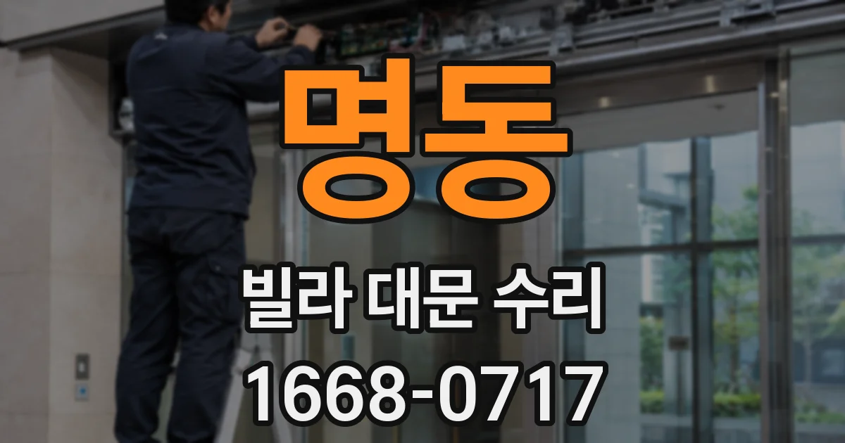명동 빌라 대문 수리
