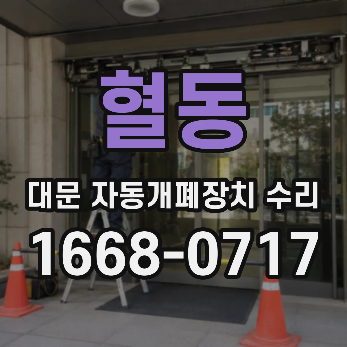 혈동 대문 자동개폐장치 수리