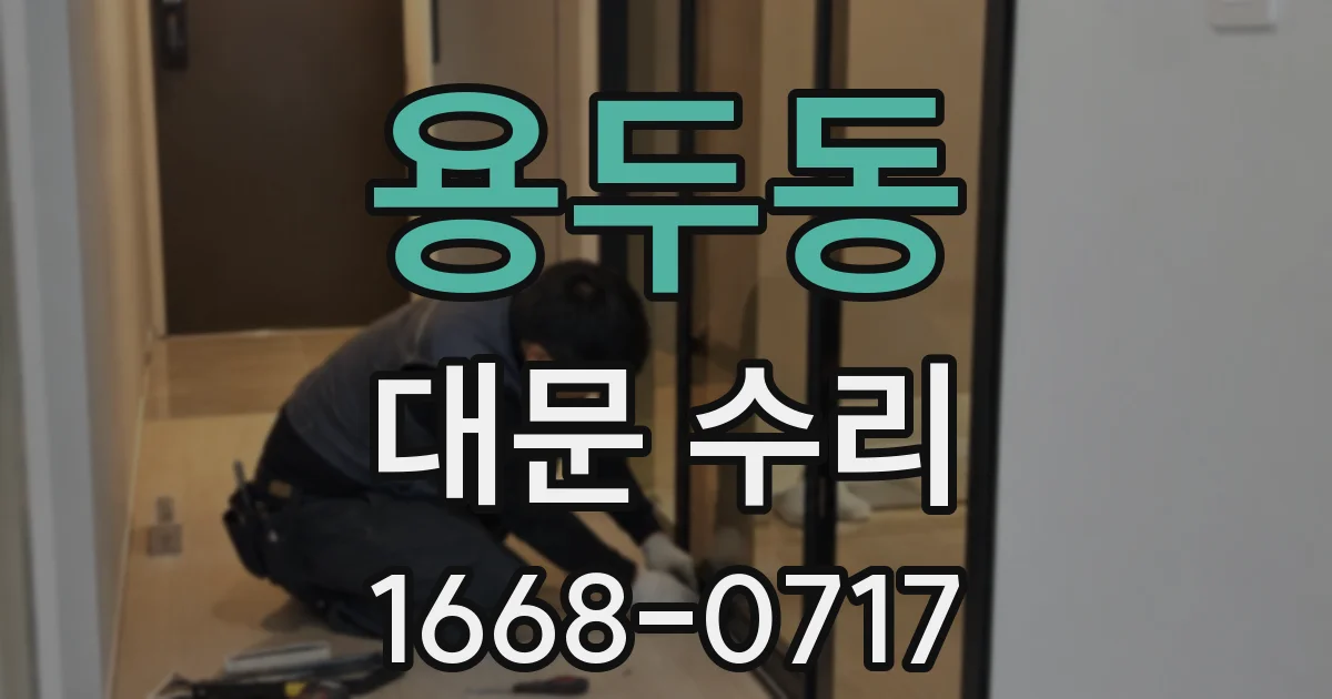 용두동 대문 수리
