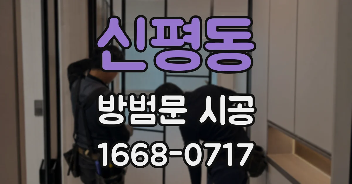 신평동 방범문 시공