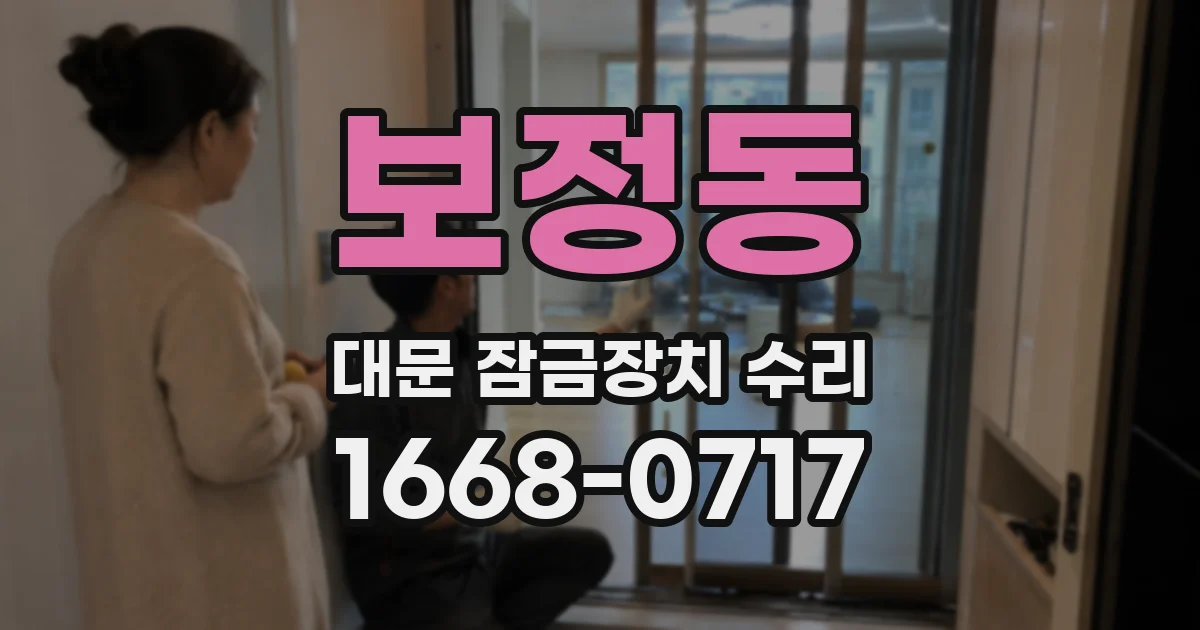 보정동 대문 잠금장치 수리
