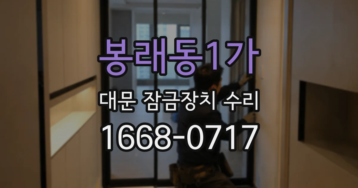 봉래동1가 대문 잠금장치 수리