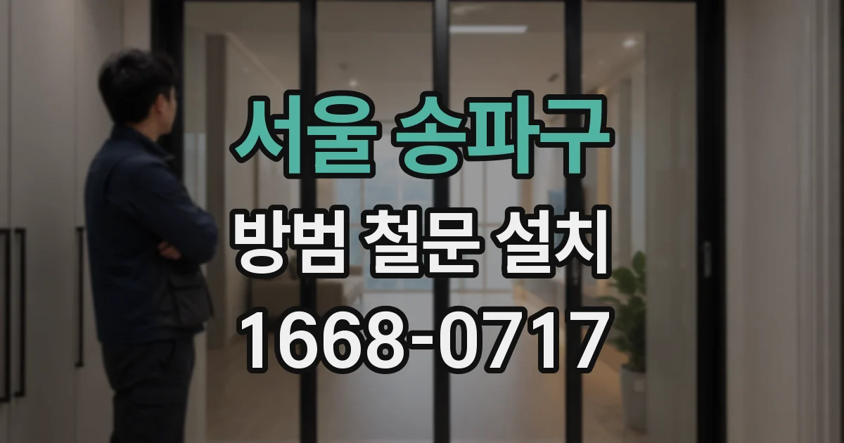 서울 송파구 방범 철문 설치
