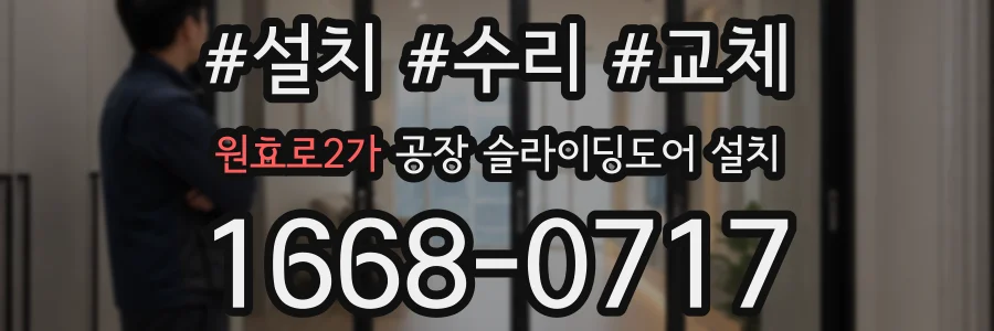 원효로2가 공장 슬라이딩도어 설치