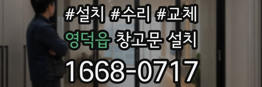 영덕읍 창고문 설치
