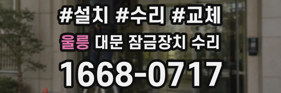 울릉 대문 잠금장치 수리