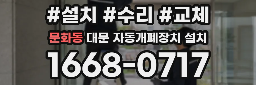 문화동 대문 자동개폐장치 설치