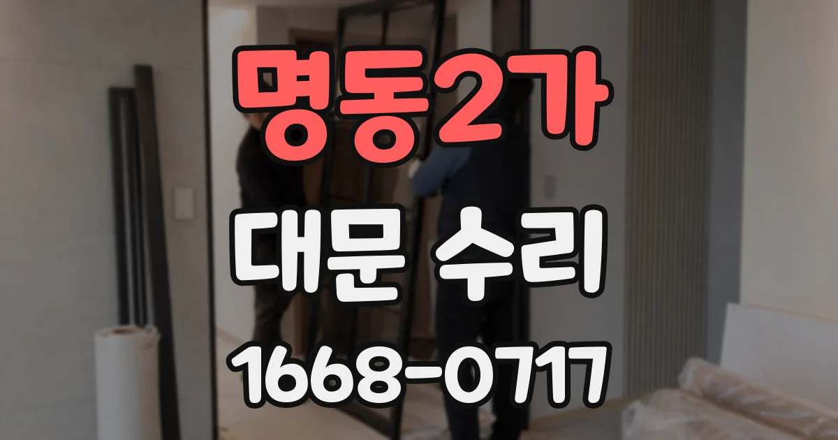 명동2가 대문 수리