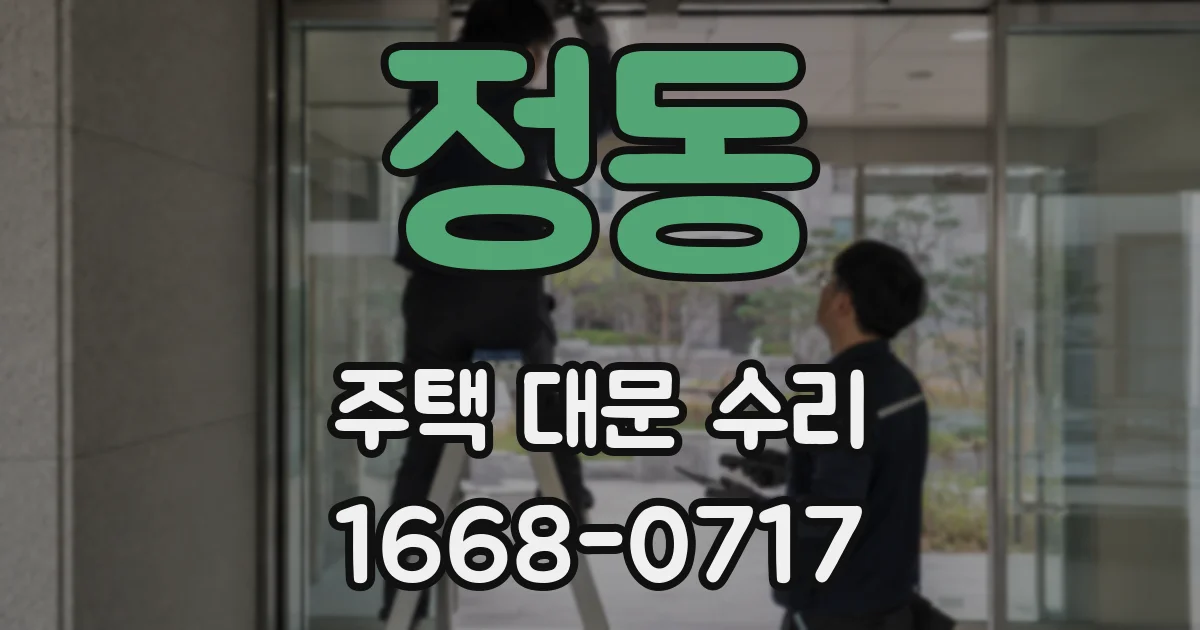 정동 주택 대문 수리