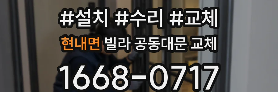 현내면 빌라 공동대문 교체