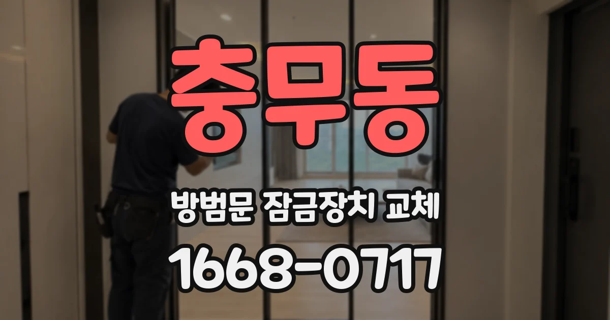 충무동 방범문 잠금장치 교체