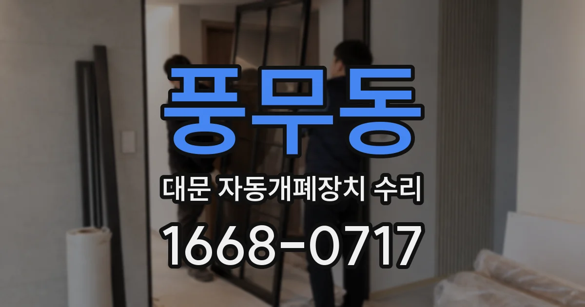 풍무동 대문 자동개폐장치 수리