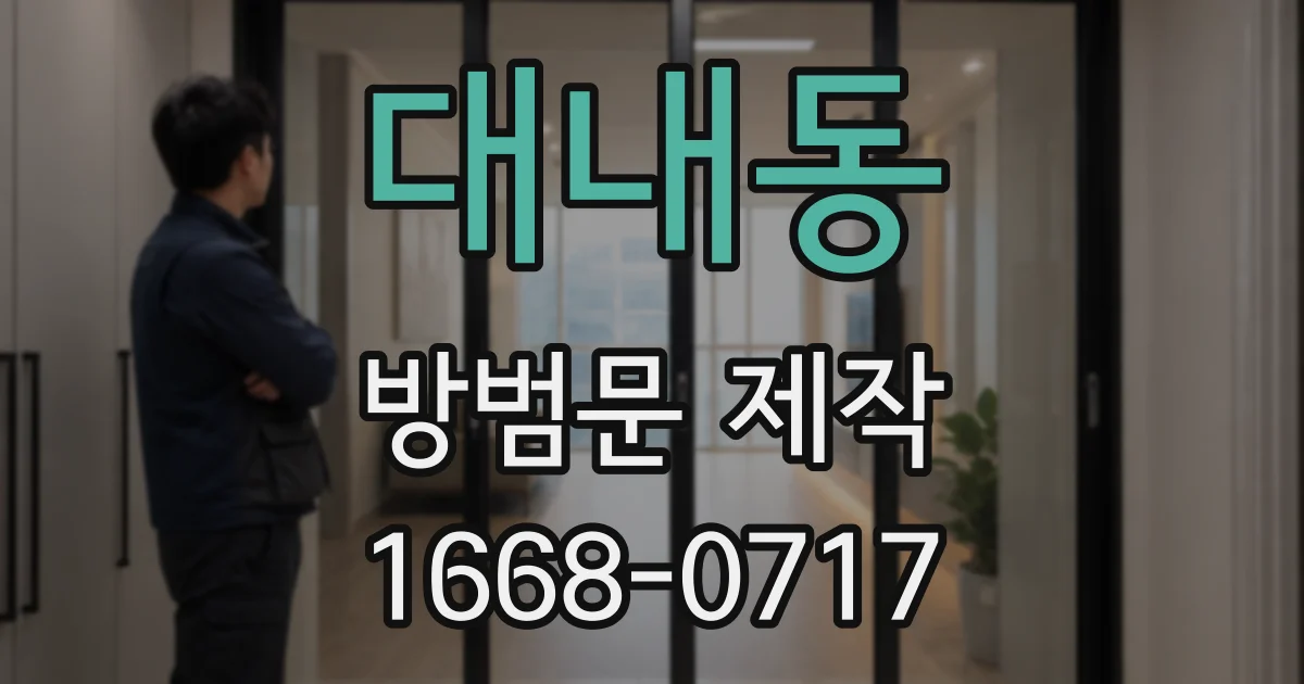 대내동 방범문 제작