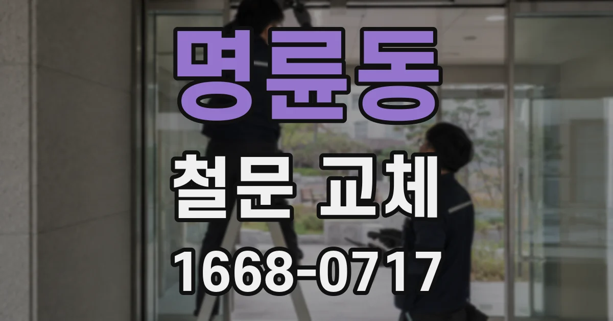 명륜동 철문 교체