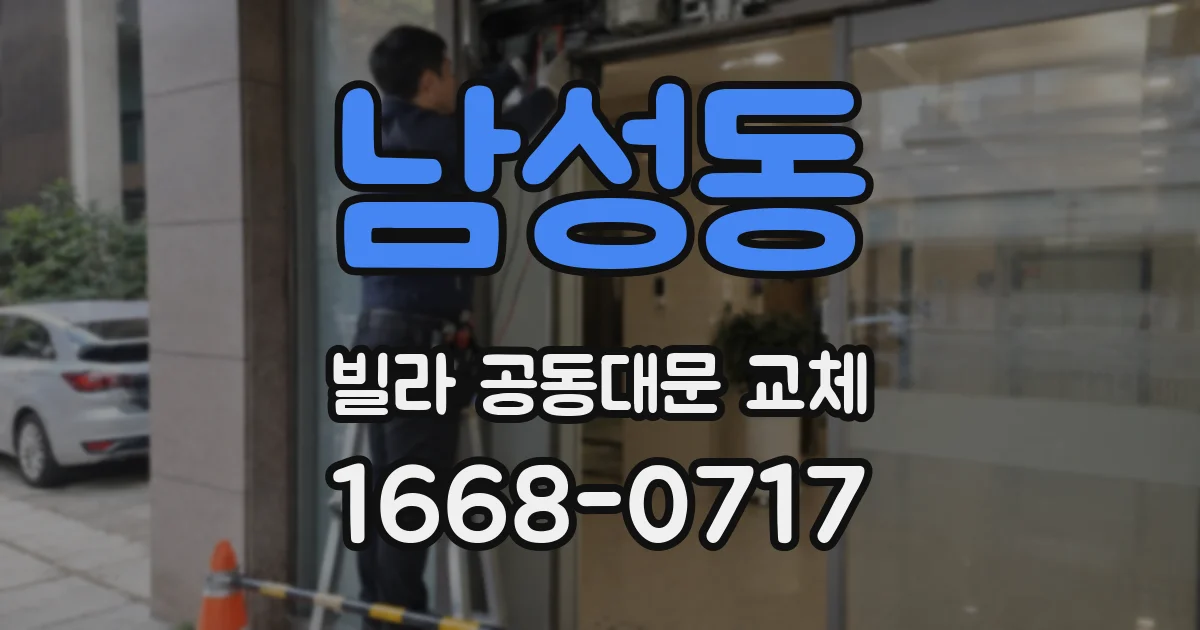 남성동 빌라 공동대문 교체