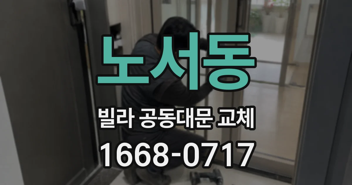 노서동 빌라 공동대문 교체