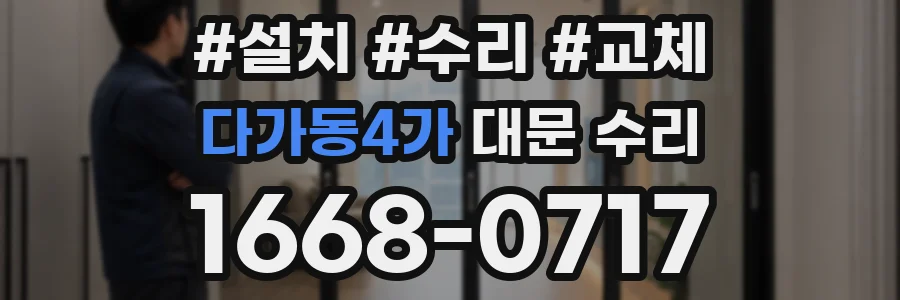 다가동4가 대문 수리