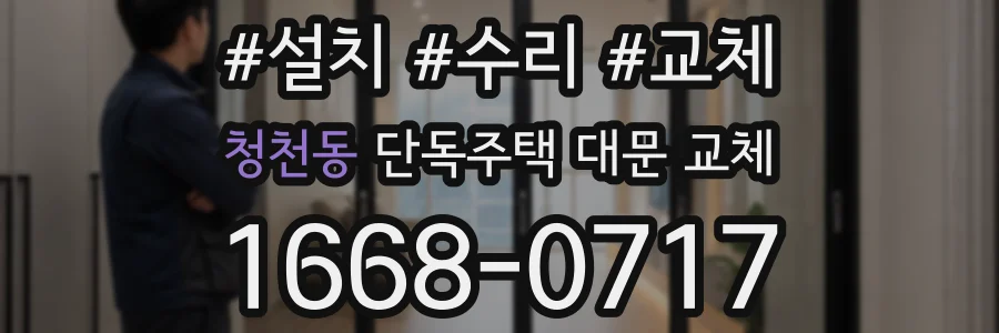 청천동 단독주택 대문 교체