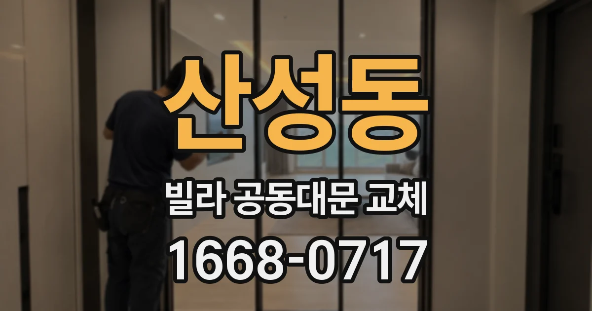 산성동 빌라 공동대문 교체
