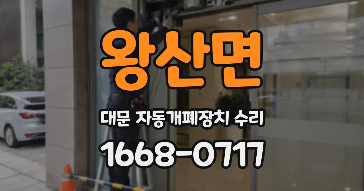 왕산면 대문 자동개폐장치 수리