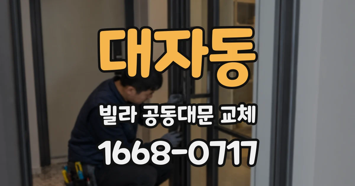 대자동 빌라 공동대문 교체