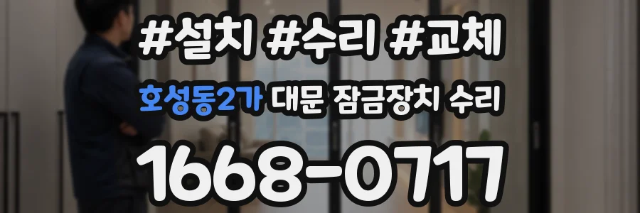 호성동2가 대문 잠금장치 수리