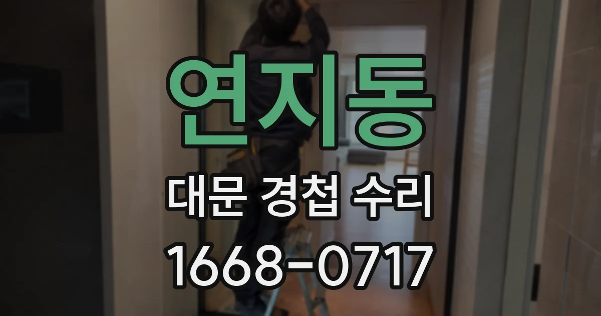 연지동 대문 경첩 수리