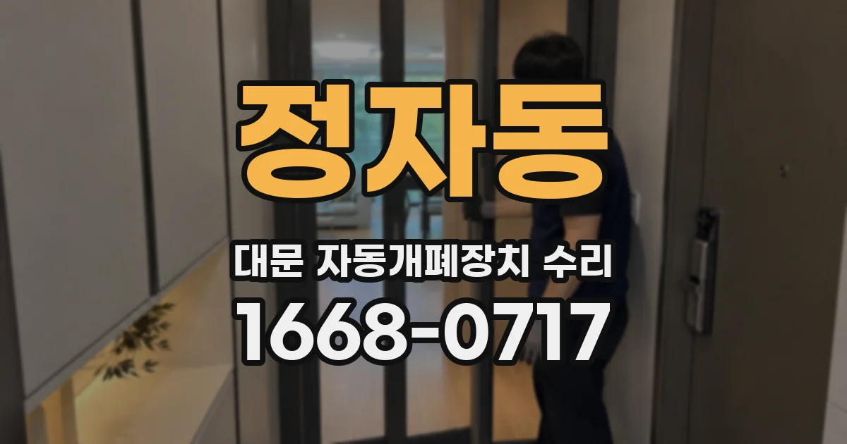 정자동 대문 자동개폐장치 수리