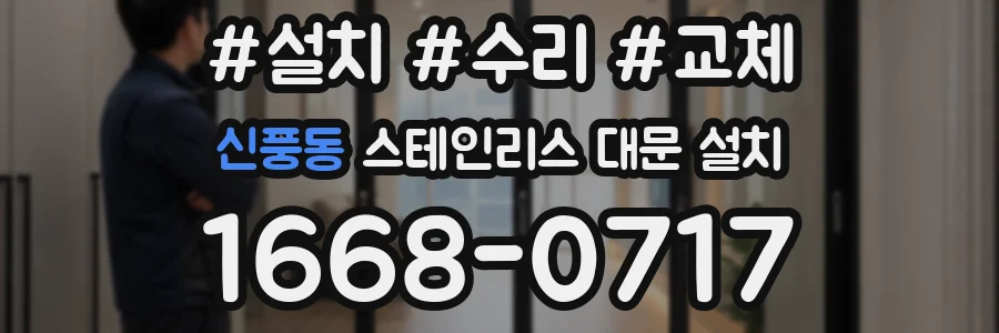 신풍동 스테인리스 대문 설치