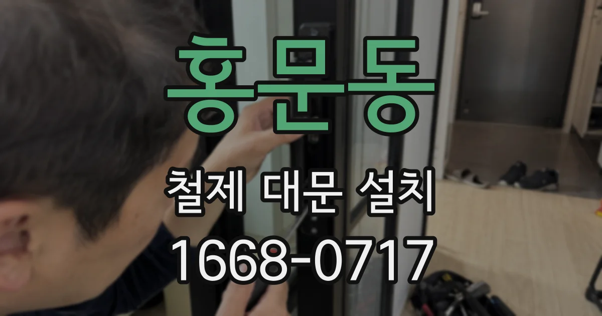 홍문동 철제 대문 설치