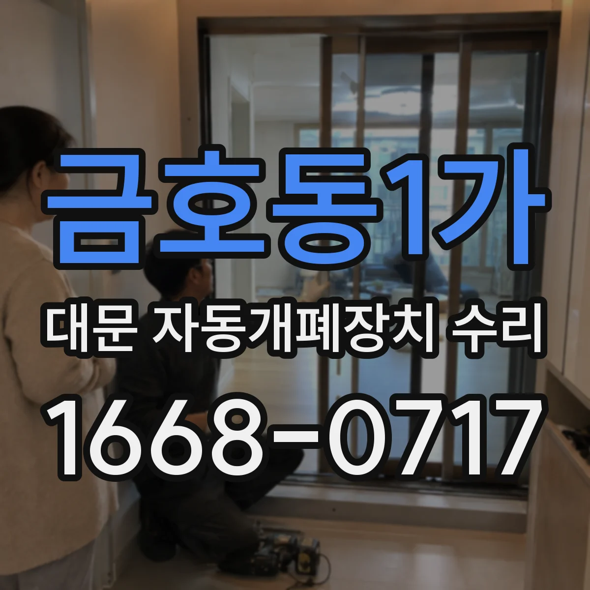 금호동1가 대문 자동개폐장치 수리
